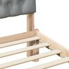 vidaXL Bed Frame Light Grey 120 x 200 cm Solid Pine Wood