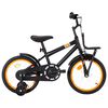 vidaXL Kids Bike with Front Carrier 16 inch Black and Orange