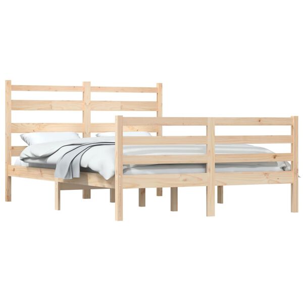 vidaXL Bed Frame without Mattress Solid Wood Pine 160x200 cm