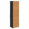 vidaXL Highboard Black Oak 50 x 42.5 x 185 cm Engineered Wood
