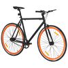 vidaXL Fixed Gear Bike Black and Orange 700c 59 cm