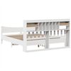 vidaXL Bed Frame without Mattress White 180x200 cm Super King Solid Wood Pine