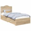vidaXL Bed Frame with Drawer Sonoma Oak 100 x 200 cm Engineered Wood