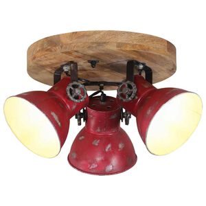 vidaXL Ceiling Lamp 25 W Distressed Red 35x35x25 cm E27