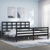 vidaXL Bed Frame without Mattress Black 200x200 cm Solid Wood