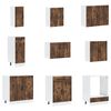 vidaXL 14 Piece Kitchen Cabinet Set Lucca Smoked Oak Engineered Wood