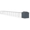vidaXL Chicken Cage with Run Anthracite 117x1221x123 cm Galvanised Steel