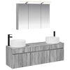 vidaXL Bathroom Cabinet Set 4 pcs Grey Sonoma Engineered Wood