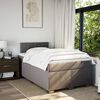 vidaXL Box Spring Bed with Mattress Taupe 120x200 cm Fabric