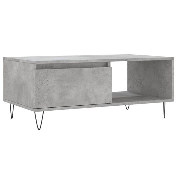 vidaXL Coffee Table Concrete Grey 90x50x36.5 cm Engineered Wood