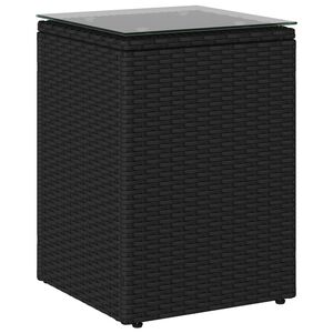 vidaXL Side Table Black 35 x 35 x 70 cm Poly Rattan