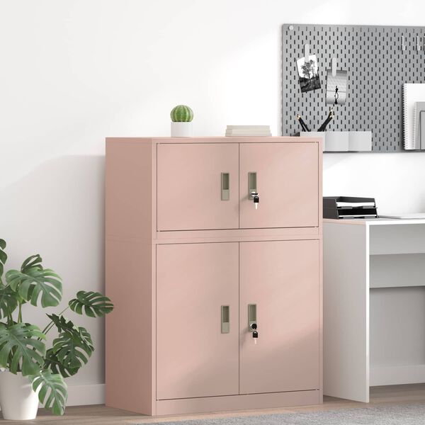 vidaXL Storage Cabinet Pink 80 x 40 x 40 cm Steel
