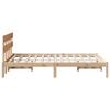vidaXL Bed Frame with Headboard Brown 120 x 200 cm Solid Pine wood