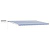 vidaXL Electric Retractable Awning Blue and White 4.5 x 3.5 m