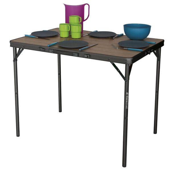 Eurotrail Camping Table Balazuc Bamboo 90 x 60 cm