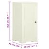 vidaXL Plastic Cabinet 40x43x85.5 cm Wood Design Vanilla Ice