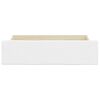 vidaXL Bed Drawers 2 pcs White Engineered Wood and Faux Leather