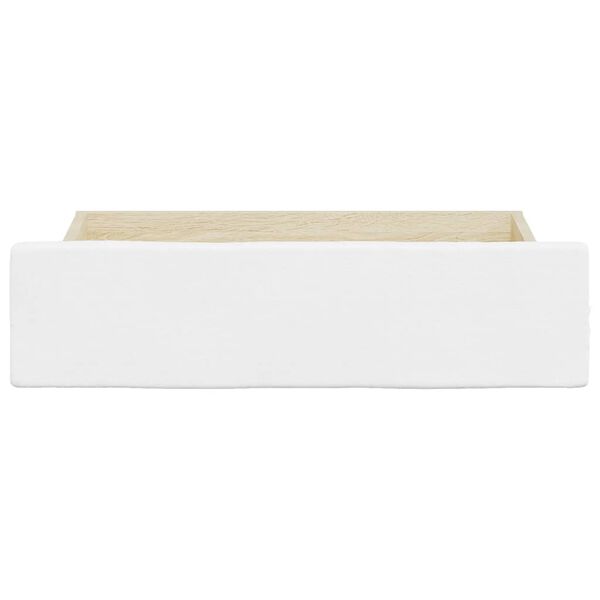vidaXL Bed Drawers 2 pcs White Engineered Wood and Faux Leather