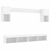 vidaXL 6 Piece TV Wall Units with LED White Engineered Wood