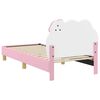 vidaXL Children's Bed Frame with Headboard Pink 80 x 160 cm PU
