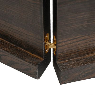 vidaXL Bathroom Countertop Dark Brown 200x60x(2-4) cm Treated Solid Wood