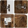 vidaXL Bathroom Furniture Set 4 pcs Smoked Oak Engineered wood & Metal