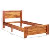 vidaXL Bed Frame without Mattress Solid Acacia Wood 100x200cm