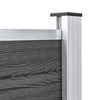 vidaXL Fence Panel Set WPC 872x105 cm Black