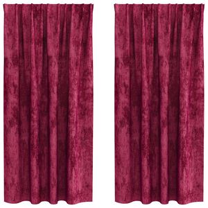 vidaXL Velvet Curtains 2 pcs Wine red 175 x 140 cm Velvet
