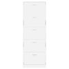 vidaXL White Wooden Shoe Cabinet with 5 Compartments