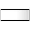 vidaXL LED Bathroom Mirror Black 100x8.5x37 cm Acrylic