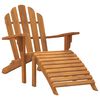vidaXL Garden Adirondack Chairs with Footrests 2 pcs Solid Wood Teak
