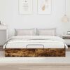 vidaXL Ottoman Bed Frame Smoked Oak 203 x 180 x 25 cm Chipboard