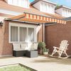 vidaXL Retractable Awning Manual Yellow and Orange 300 x 250 cm