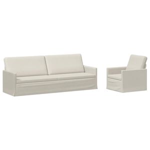 vidaXL Sofa Set 2 pcs Cream Velvet