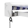 vidaXL Retractable Awning Blue and White 3.5x2.5 m Fabric and Aluminium