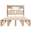 vidaXL Bookcase Bed without Mattress 135x190 cm Double Solid Wood Pine