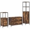vidaXL Bathroom Furniture Set 3 pcs Smoked Oak Engineered Wood