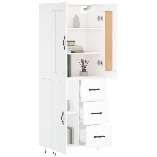vidaXL Highboard White 69.5x34x180 cm Engineered Wood