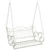 vidaXL Swing Bench Steel 109 x 75 x 59 cm Antique White