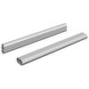 vidaXL Closet Rod 2 pcs Silver 264 x 15 x 29 mm Aluminium Alloy