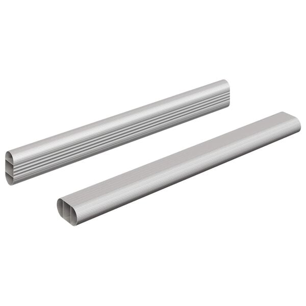 vidaXL Closet Rod 2 pcs Silver 264 x 15 x 29 mm Aluminium Alloy