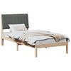 vidaXL Bed Frame with Headboard Brown 90 x 190 cm Solid Pine Wood