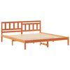 vidaXL Bed Frame with Headboard Wax Brown 160 x 200 cm Solid Pine Wood