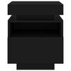 vidaXL Bedside Cabinets with LED Lights 2 pcs Black 40x39x48.5 cm
