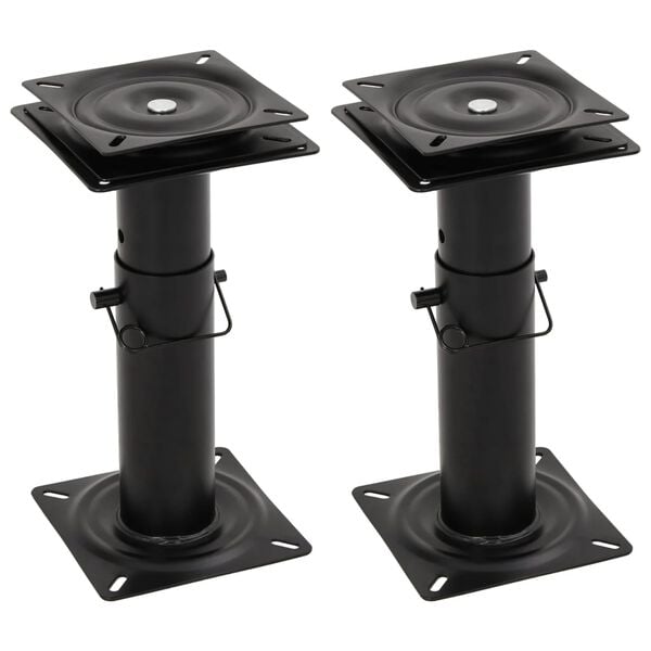 vidaXL 2 pcs Boat Seat Pedestals with 360&deg; Seat Swivel Adjustable Steel