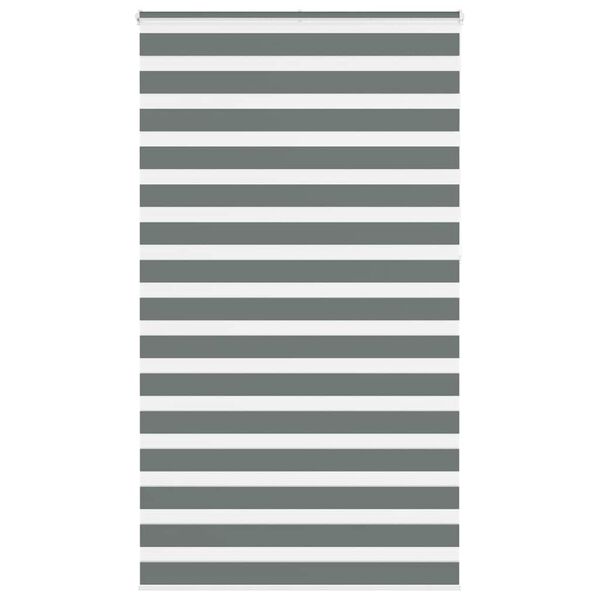vidaXL Zebra Blind Dark Grey 120x230 cm Fabric Width 115.9 cm Polyester