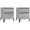 vidaXL Bedside Cabinets 2 pcs Grey Sonoma 40x35x50 cm