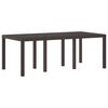 vidaXL Garden Dining Set 7 pcs Brown Polt rattan