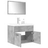 vidaXL 3 Piece Bathroom Furniture Set Concrete Grey Engineered Wood